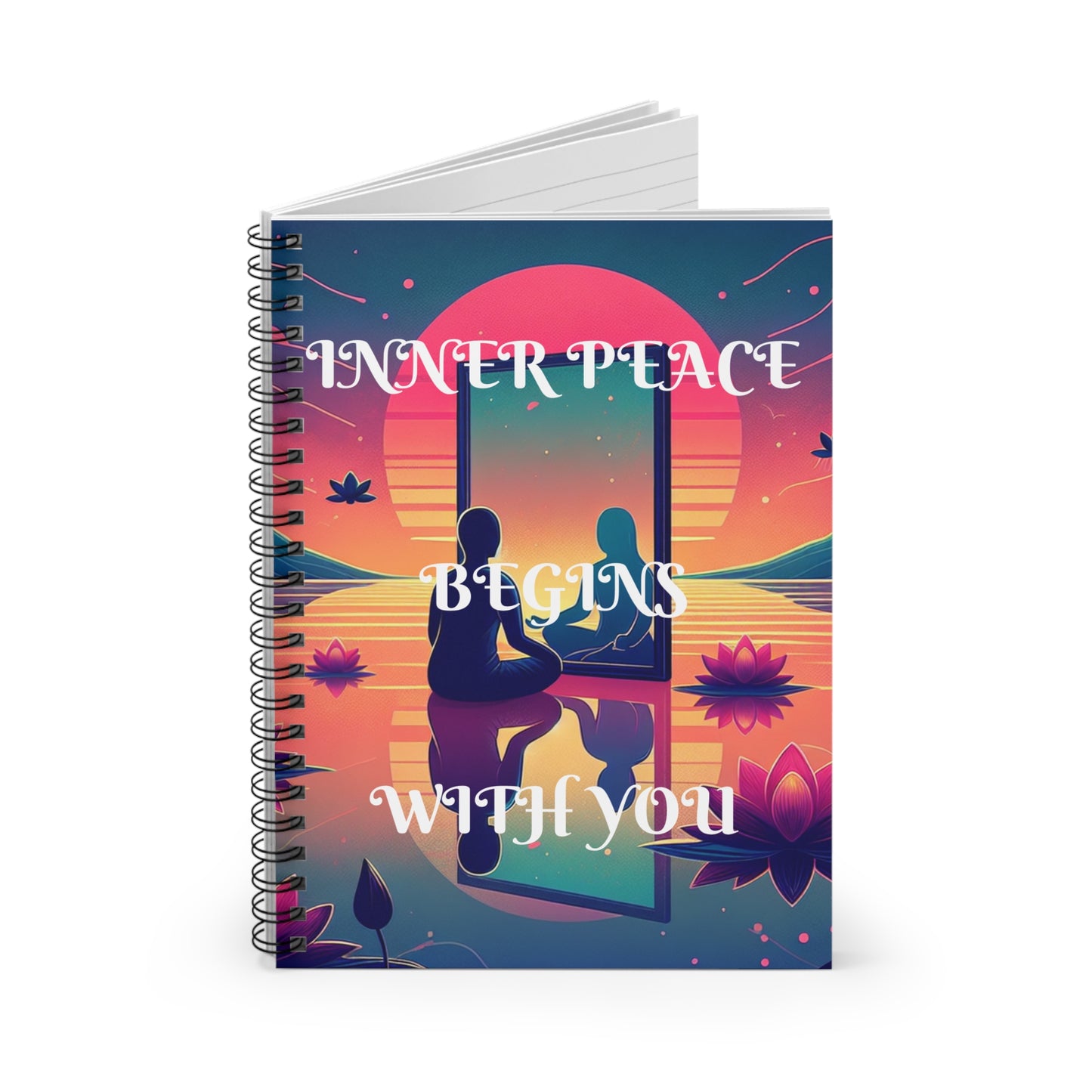 D3C0D3D | INNER PEACE BEGINS WITH YOU | SPIRAL NOTEBOOK