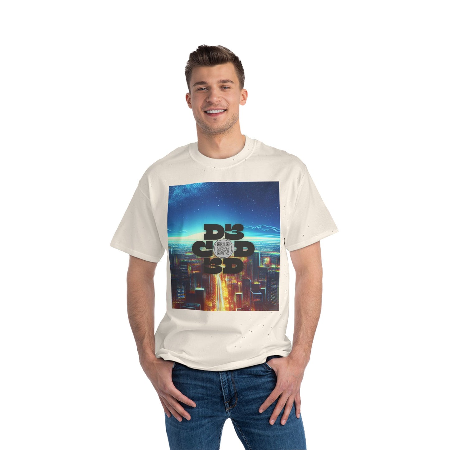ENCODED | STAY TO SEE WHY IT WAS WORTH IT Unisex Beefy-T® short-sleeve T-Shirt