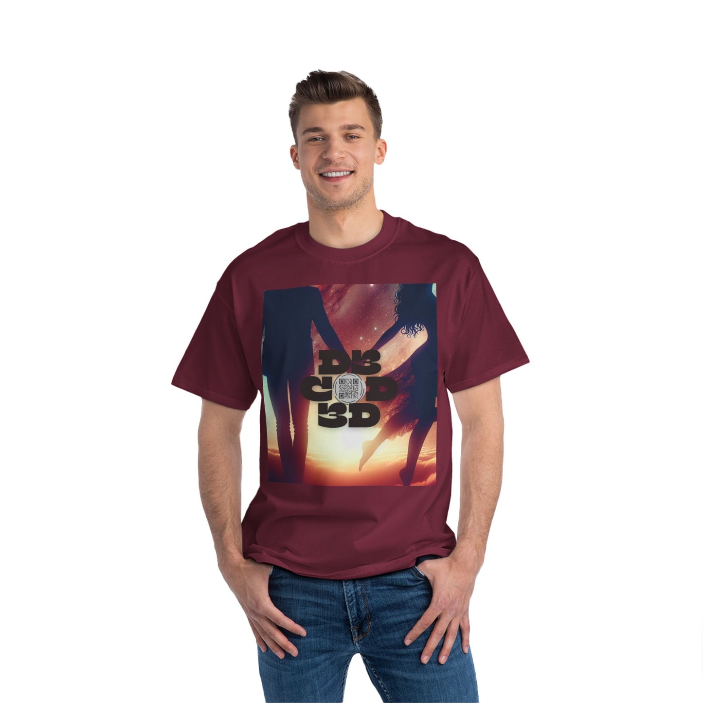 ENCODED | LOVE AND BE LOVED Unisex Beefy-T® short-sleeve T-shirt