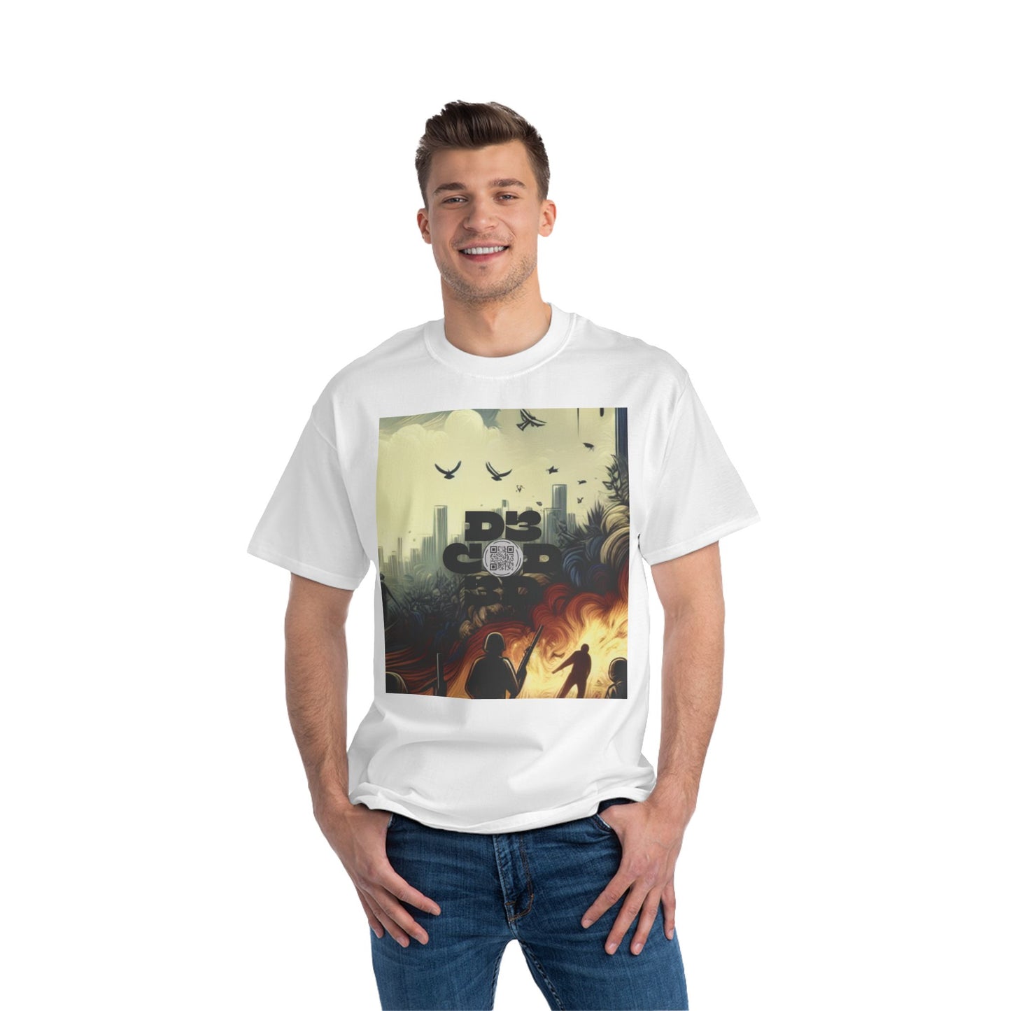 ENCODED | FEAR NO EVIL Unisex Beefy-T® Short-Sleeve T-Shirt