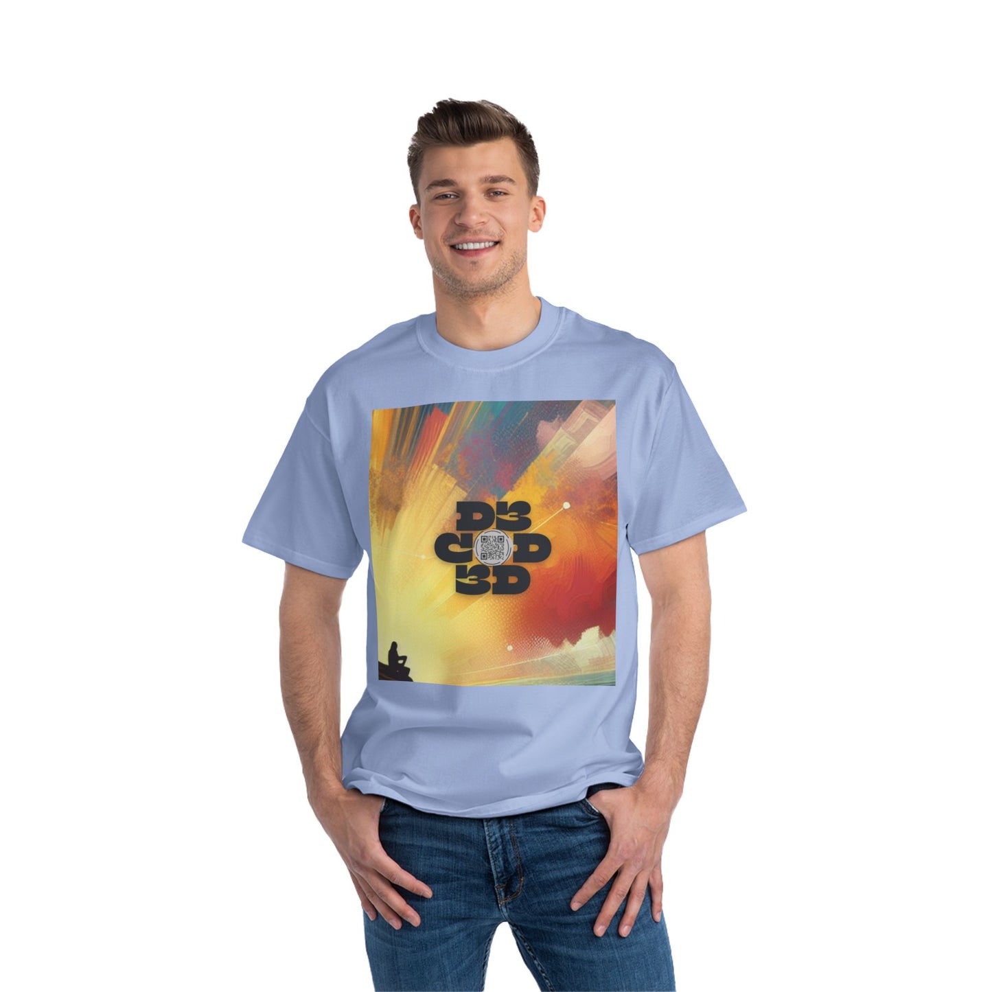 ENCODED | STAY ADVENTUROUS Unisex Beefy-T® Short-Sleeve T-Shirt