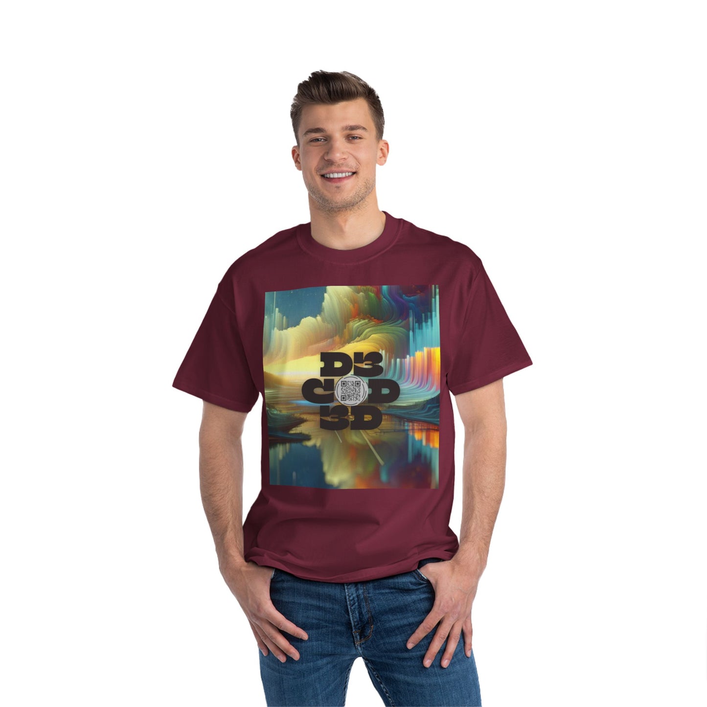 ENCODED | JOURNEY TO THE UNKNOWN Unisex Beefy-T® short-sleeve T-shirt