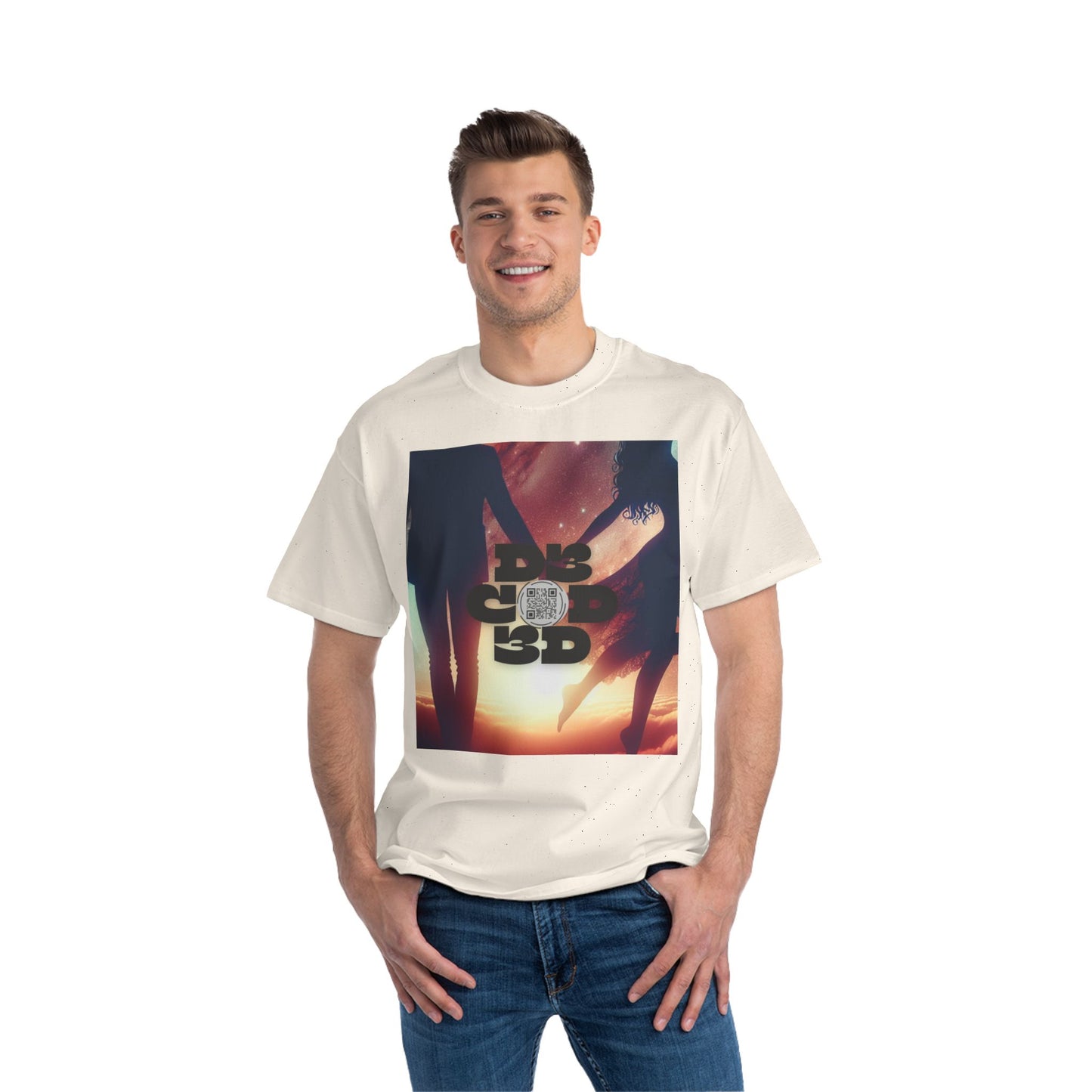 ENCODED | LOVE AND BE LOVED Unisex Beefy-T® short-sleeve T-shirt