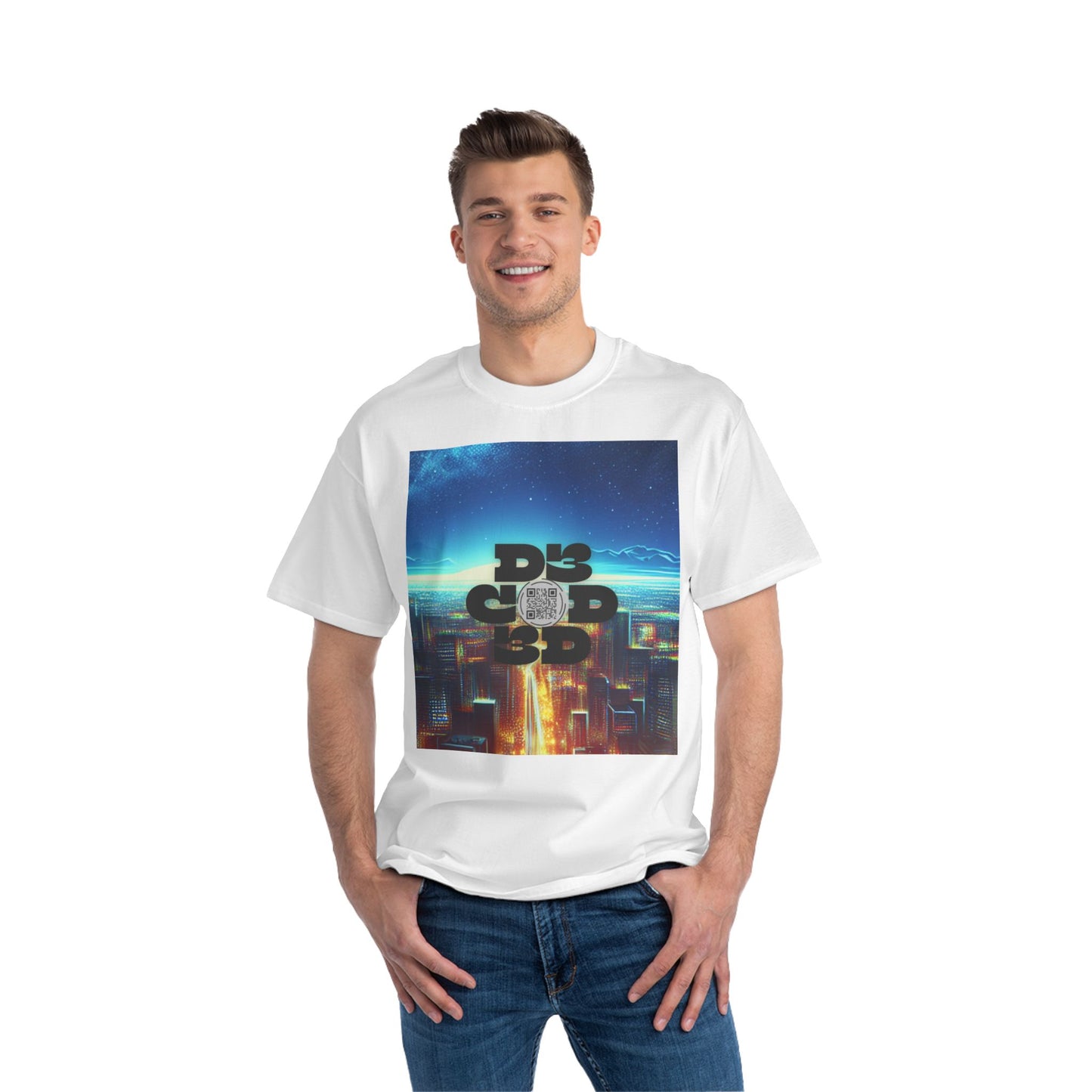 ENCODED | STAY TO SEE WHY IT WAS WORTH IT Unisex Beefy-T® short-sleeve T-Shirt