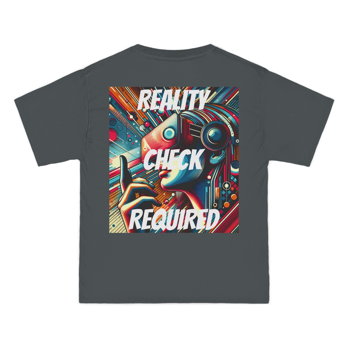 DECODED | REALITY CHECK REQUIRED | Unisex Beefy-T® Short-Sleeve T-Shirt