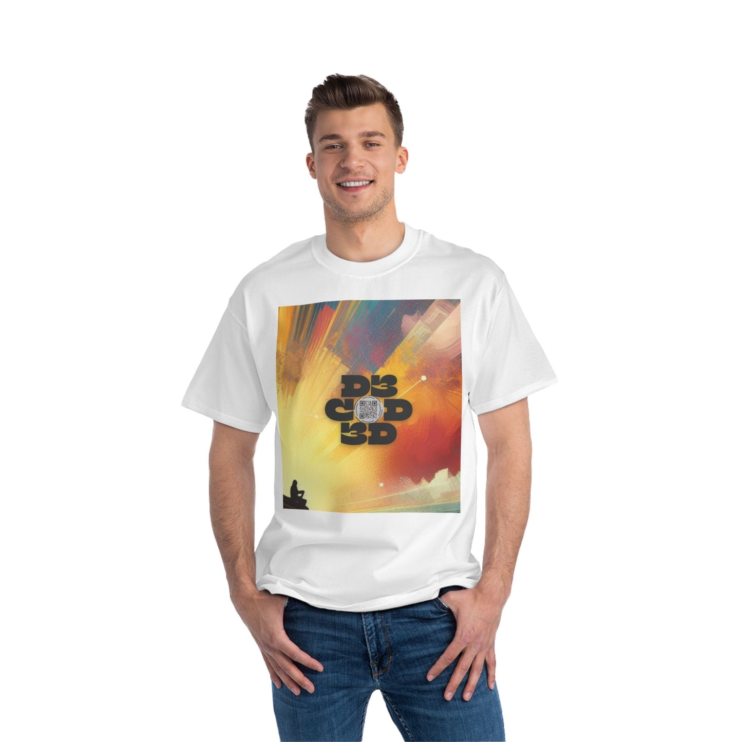 ENCODED | STAY ADVENTUROUS Unisex Beefy-T® Short-Sleeve T-Shirt