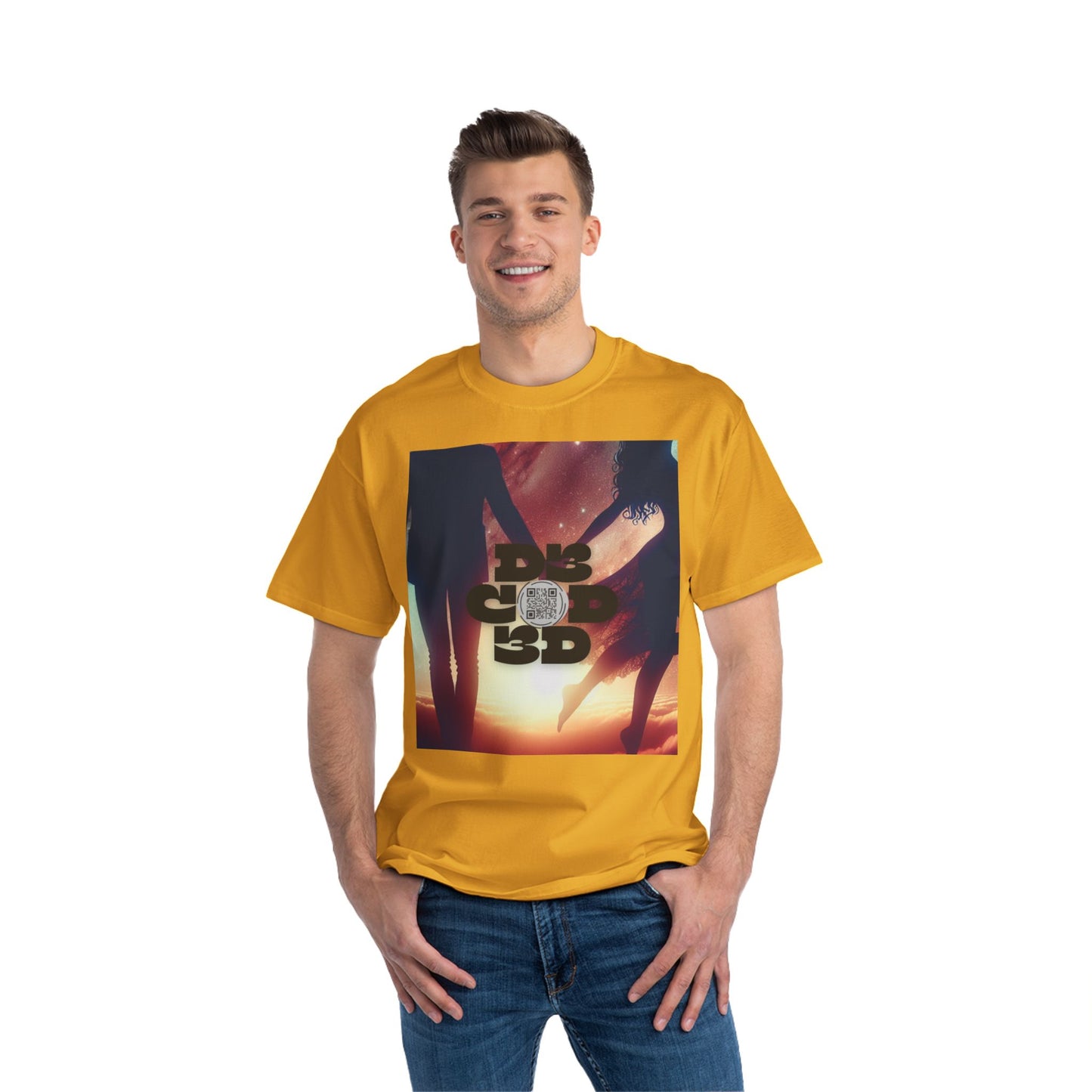 ENCODED | LOVE AND BE LOVED Unisex Beefy-T® short-sleeve T-shirt