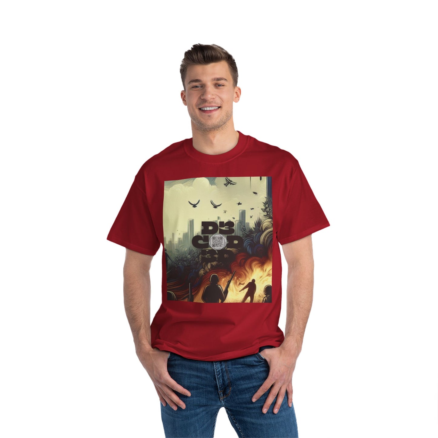 ENCODED | FEAR NO EVIL Unisex Beefy-T® Short-Sleeve T-Shirt
