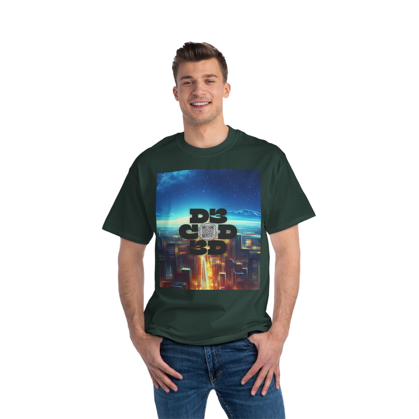 ENCODED | STAY TO SEE WHY IT WAS WORTH IT Unisex Beefy-T® short-sleeve T-Shirt