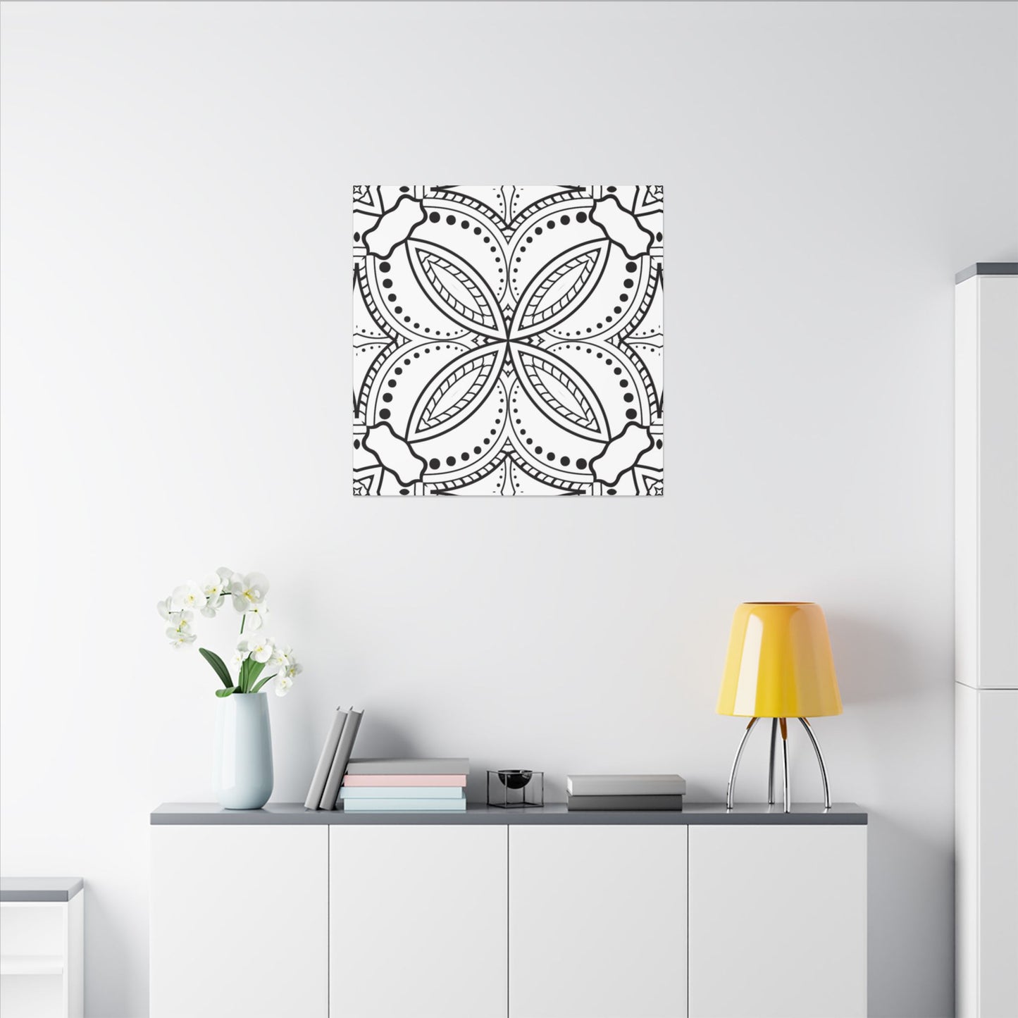 Paint-Your-Own Mandala Canvas Design #8, Stretched, 0.75" (Multi-Size)