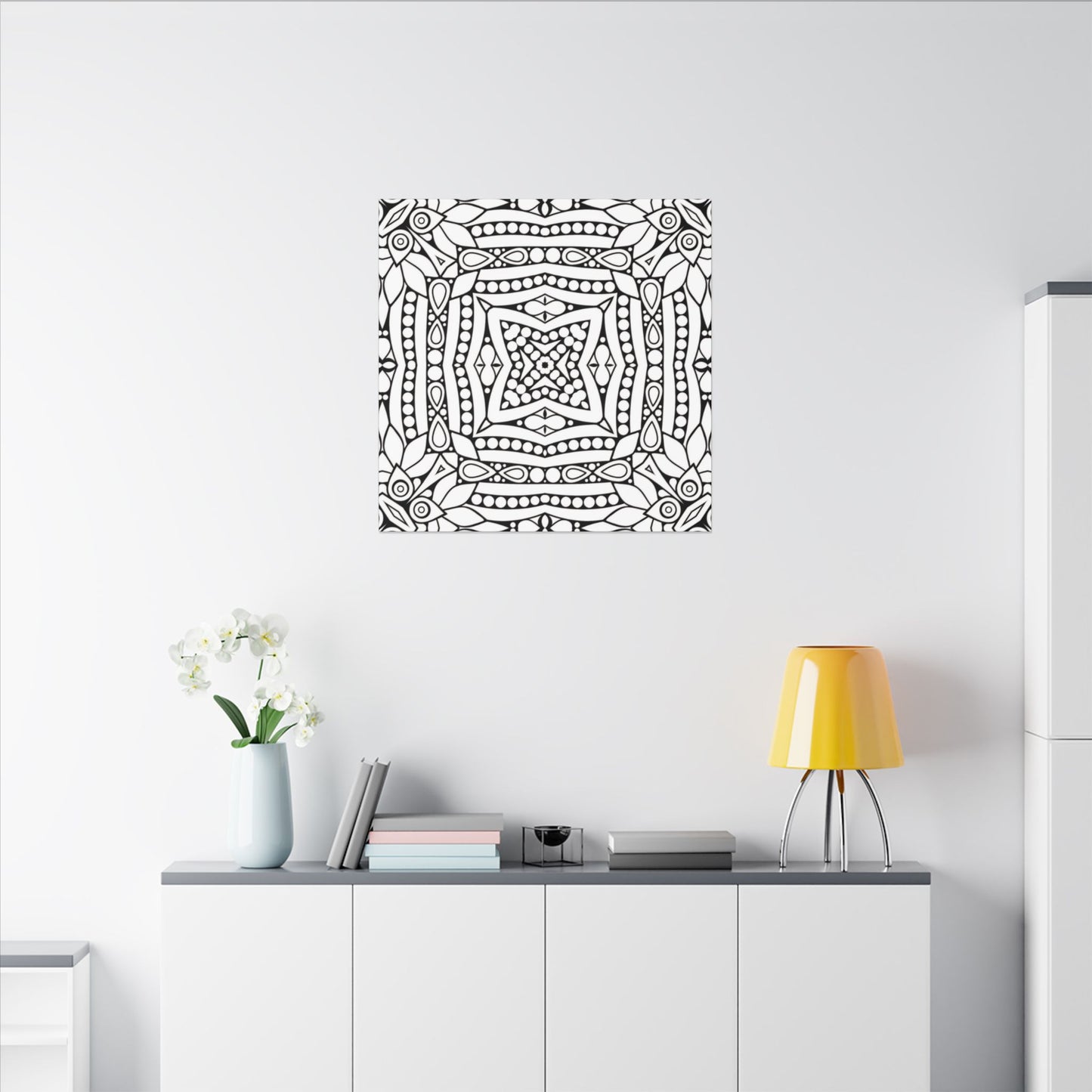Paint-Your-Own Mandala Canvas Design #1, Stretched, 0.75" (Multi-Size)