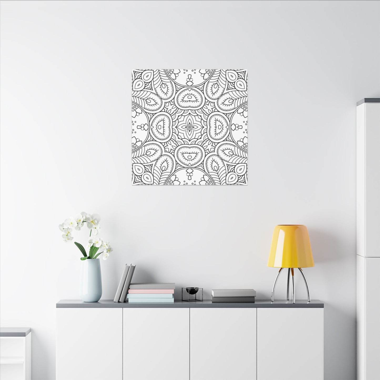 Paint-Your-Own Mandala Canvas Design #24, Stretched, 0.75" (Multi-Size)