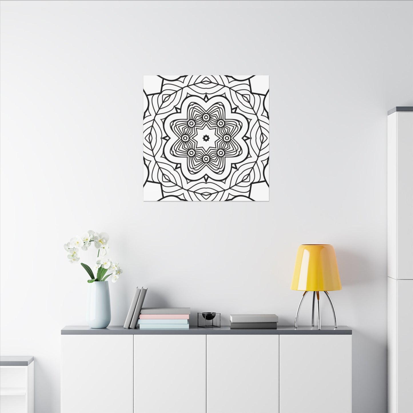 Paint-Your-Own Mandala Canvas Design #43, Stretched, 0.75" (Multi-Size)