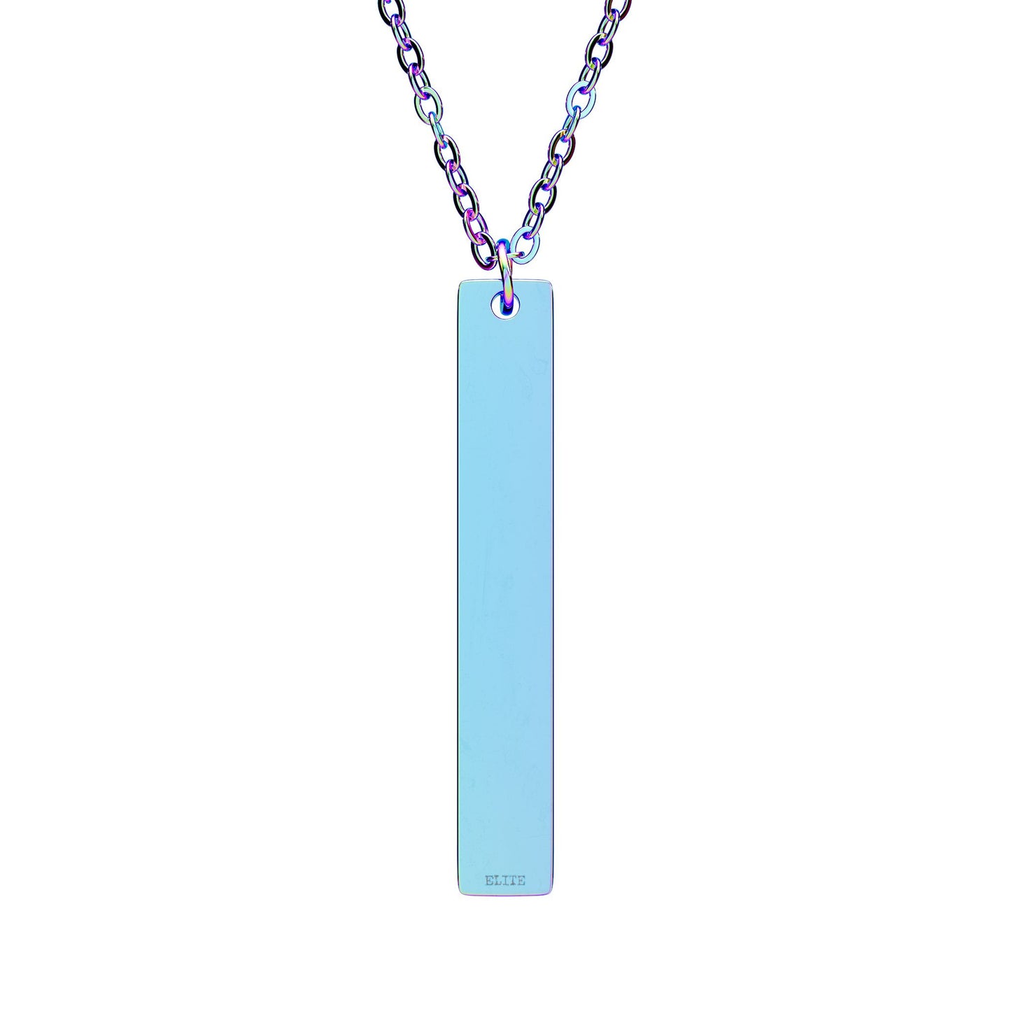 Engravable Vertical Bar Necklace — Personalized Pendant