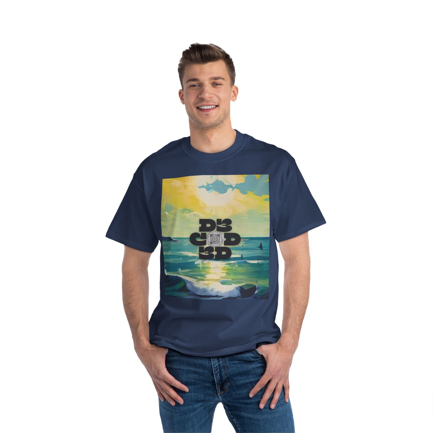 ENCODED | FIND YOUR HAPPY PLACE Unisex Beefy-T® Short-Sleeve T-Shirt
