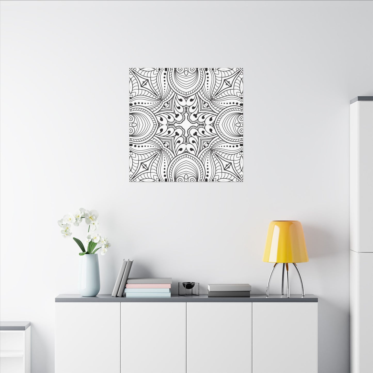 Paint-Your-Own Mandala Canvas Design #32, Stretched, 0.75" (Multi-Size)