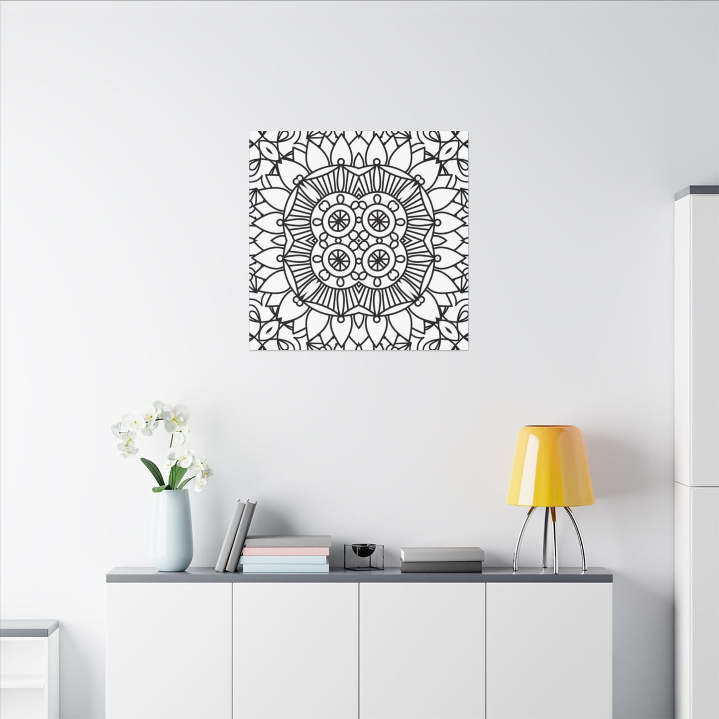 Paint-Your-Own Mandala Canvas Design #14, Stretched, 0.75" (Multi-Size)