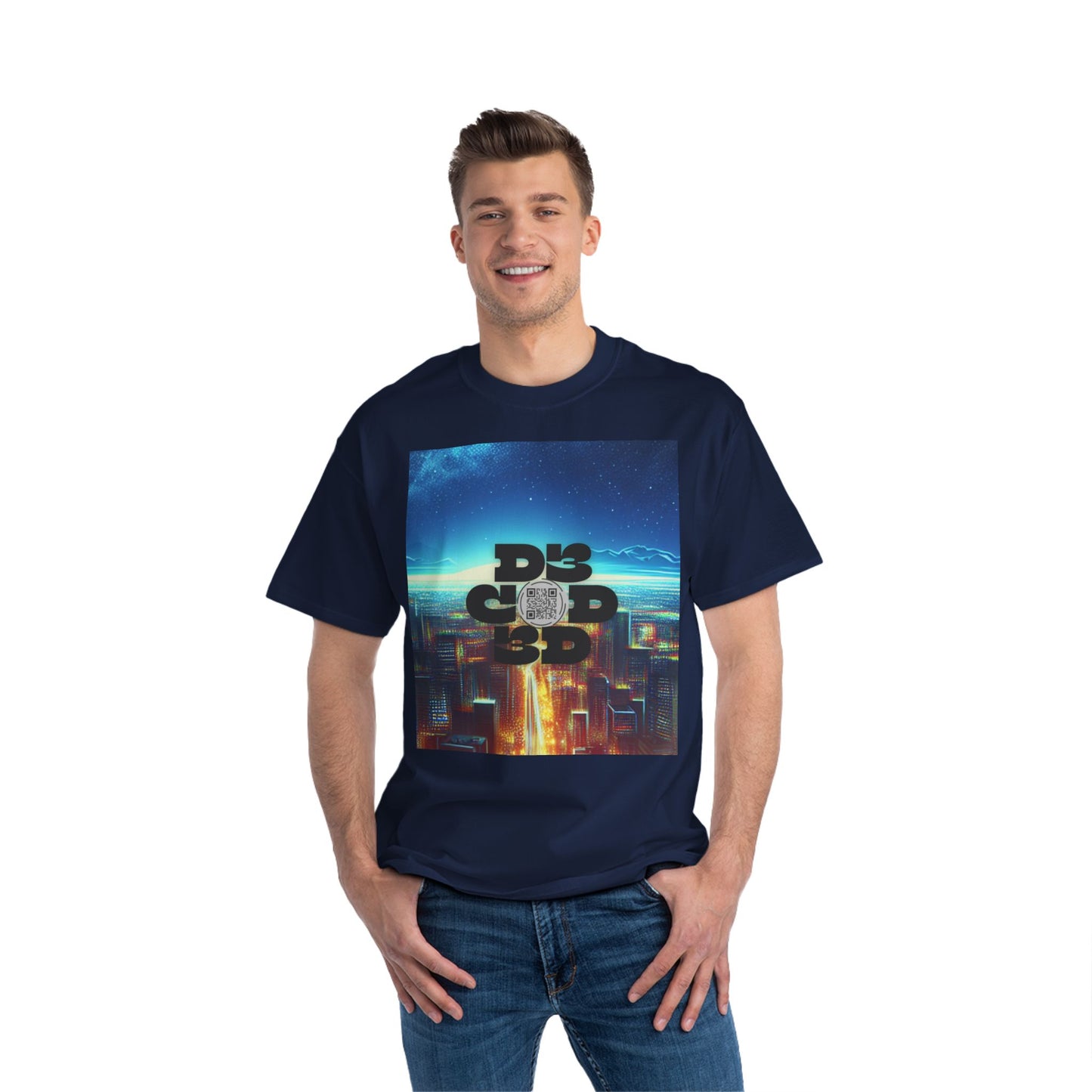 ENCODED | STAY TO SEE WHY IT WAS WORTH IT Unisex Beefy-T® short-sleeve T-Shirt