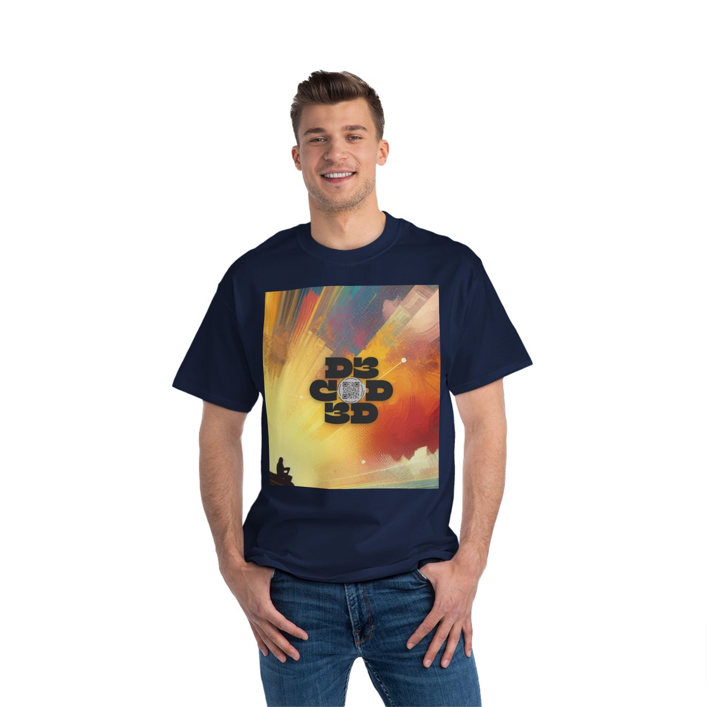 ENCODED | STAY ADVENTUROUS Unisex Beefy-T® Short-Sleeve T-Shirt