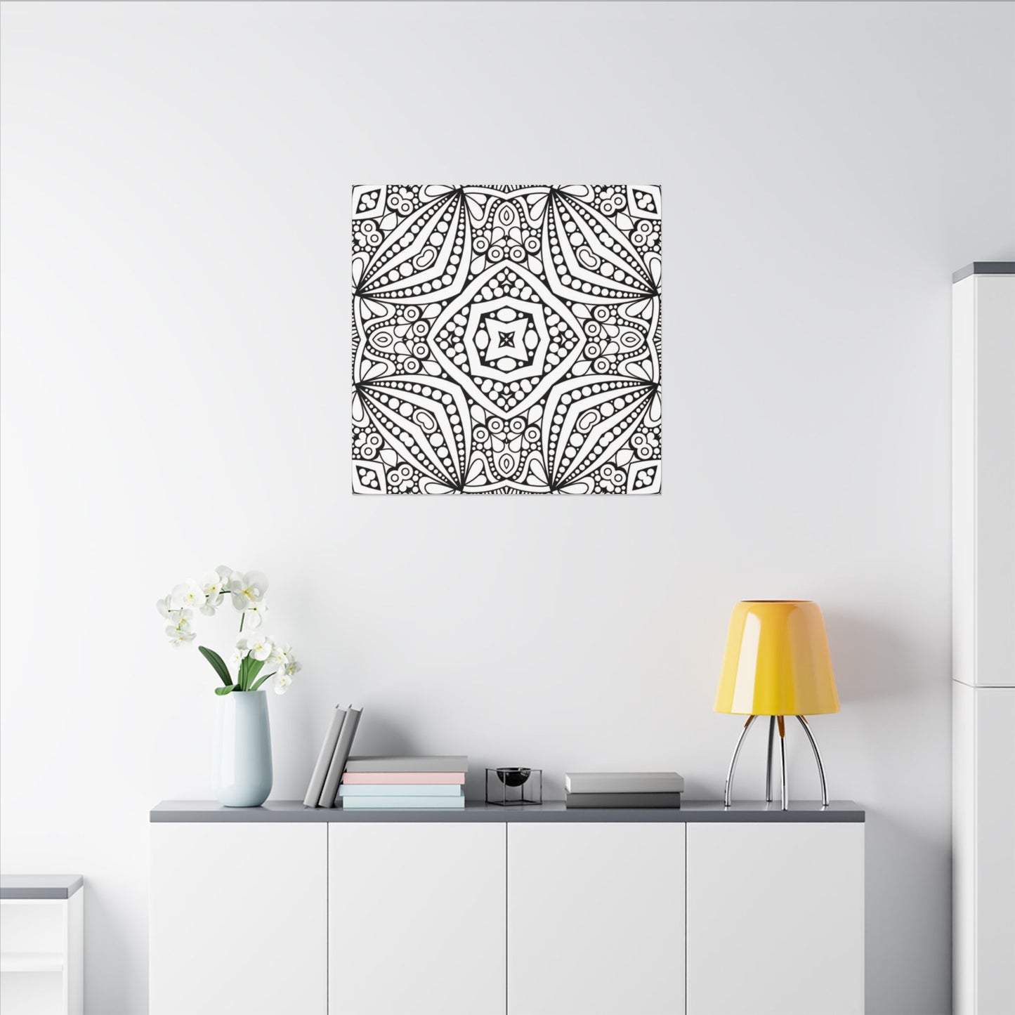 Paint-Your-Own Mandala Canvas Design #39, Stretched, 0.75" (Multi-Size)