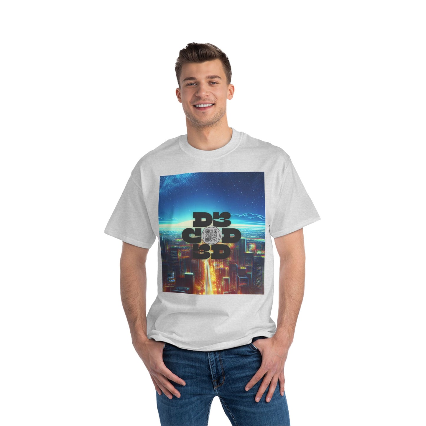 ENCODED | STAY TO SEE WHY IT WAS WORTH IT Unisex Beefy-T® short-sleeve T-Shirt