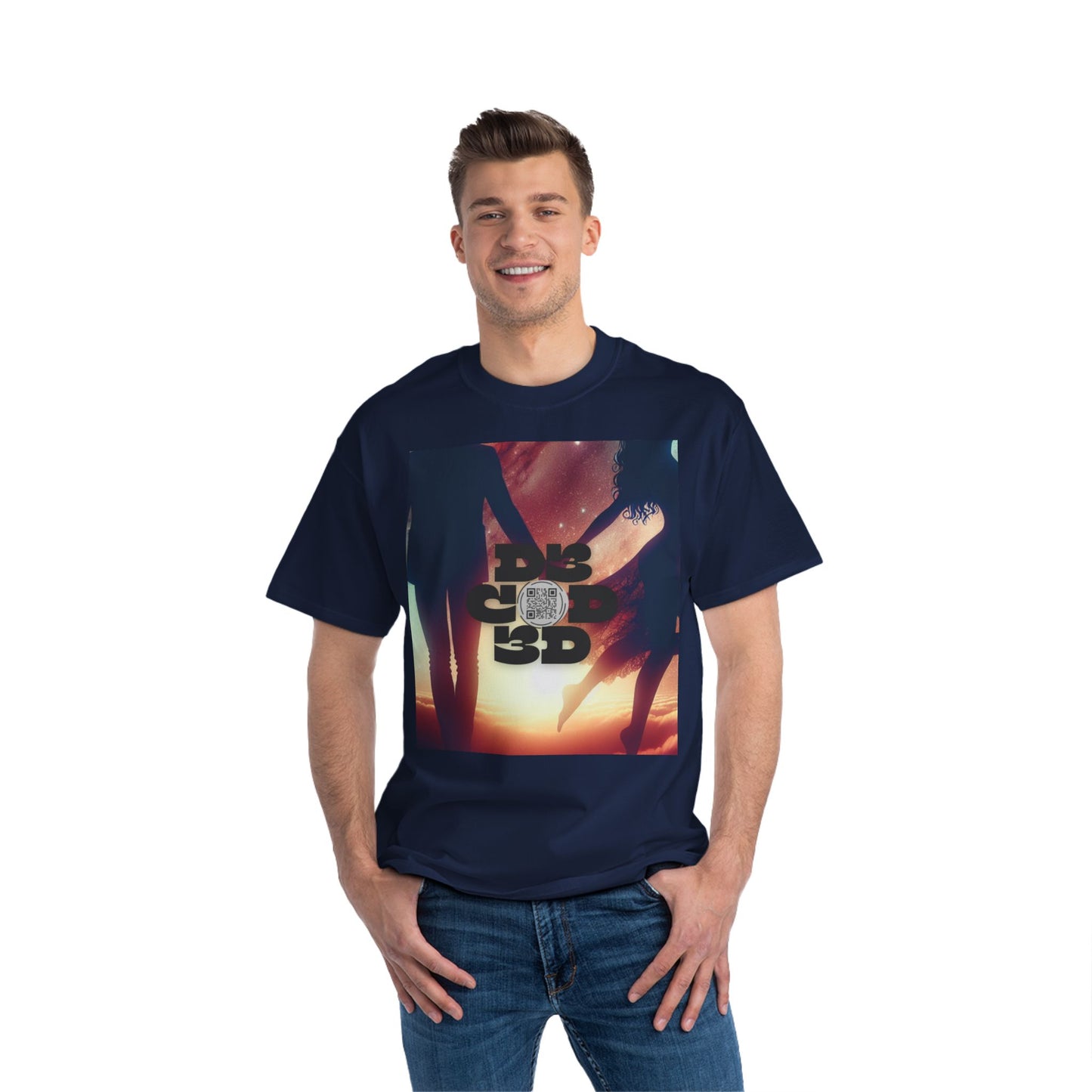 ENCODED | LOVE AND BE LOVED Unisex Beefy-T® short-sleeve T-shirt