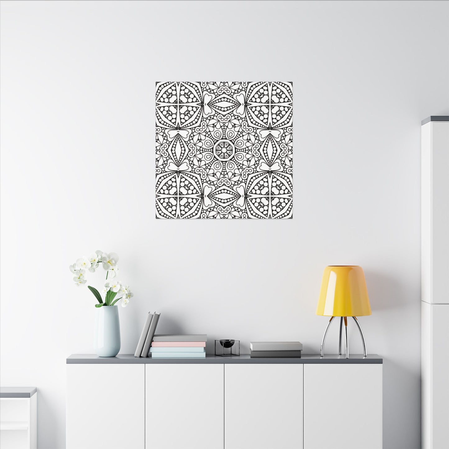 Paint-Your-Own Mandala Canvas Design #45, Stretched, 0.75" (Multi-Size)
