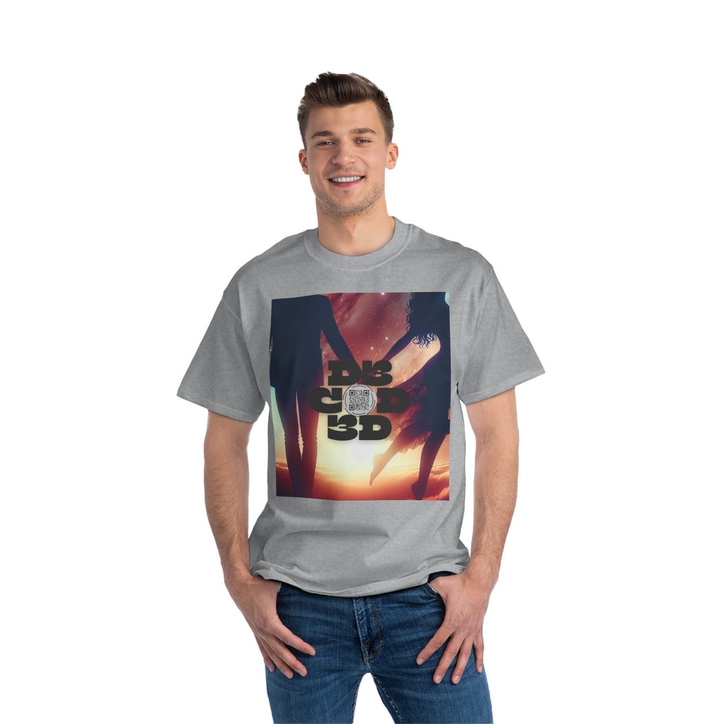ENCODED | LOVE AND BE LOVED Unisex Beefy-T® short-sleeve T-shirt