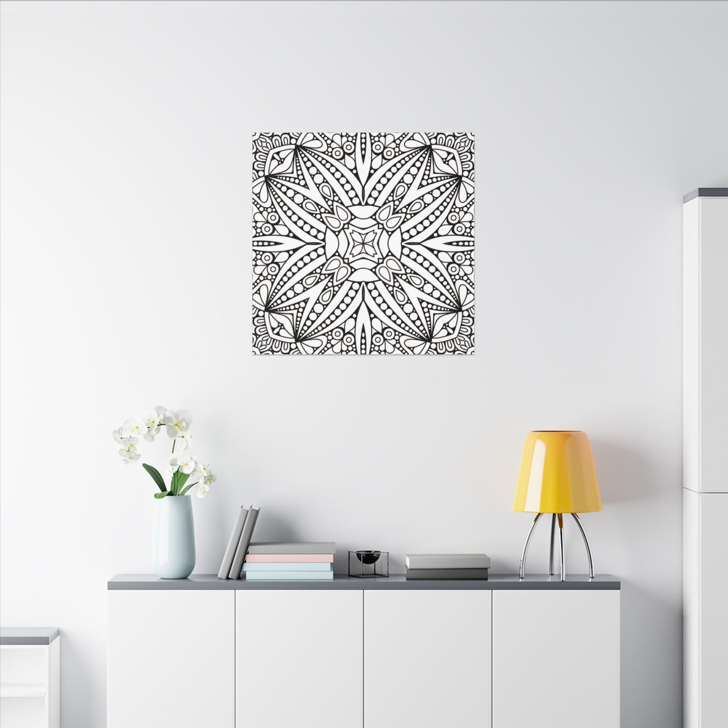 Paint-Your-Own Mandala Canvas Design #41, Stretched, 0.75" (Multi-Size)