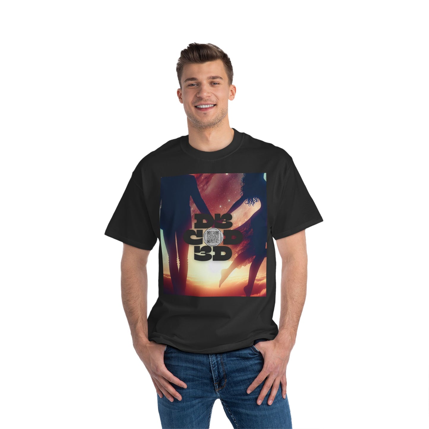 ENCODED | LOVE AND BE LOVED Unisex Beefy-T® short-sleeve T-shirt