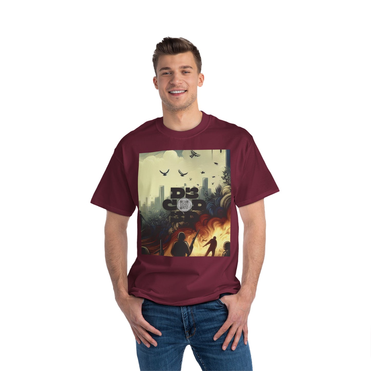 ENCODED | FEAR NO EVIL Unisex Beefy-T® Short-Sleeve T-Shirt