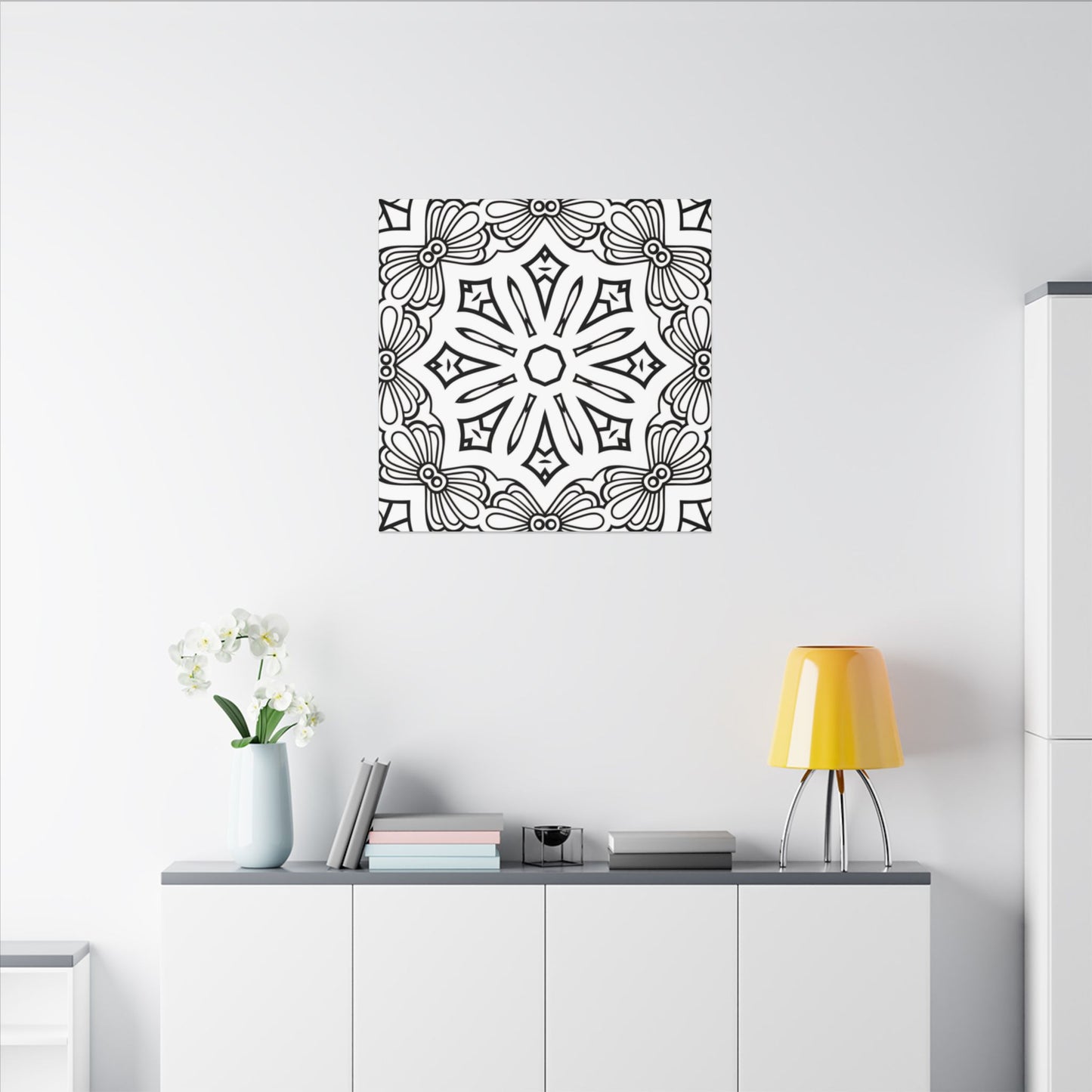 Paint-Your-Own Mandala Canvas Design #37, Stretched, 0.75" (Multi-Size)