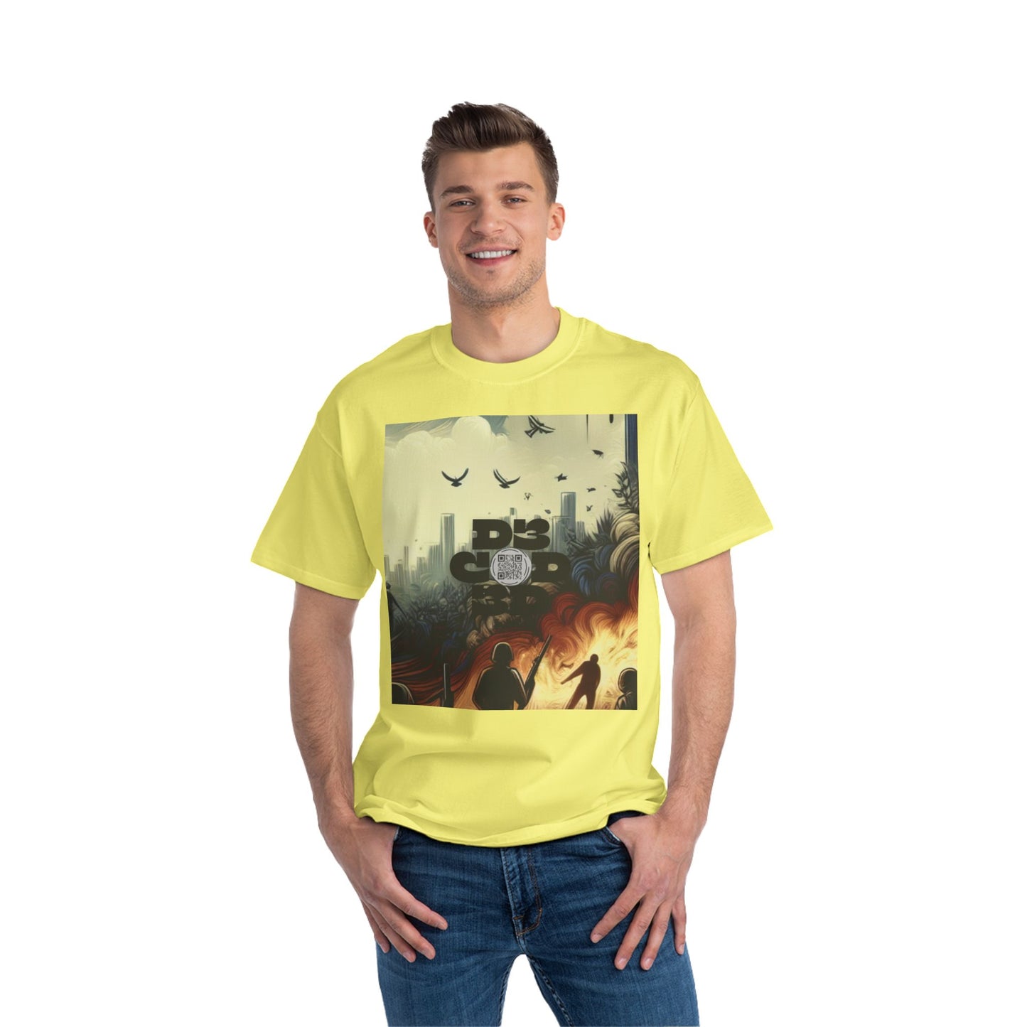 ENCODED | FEAR NO EVIL Unisex Beefy-T® Short-Sleeve T-Shirt