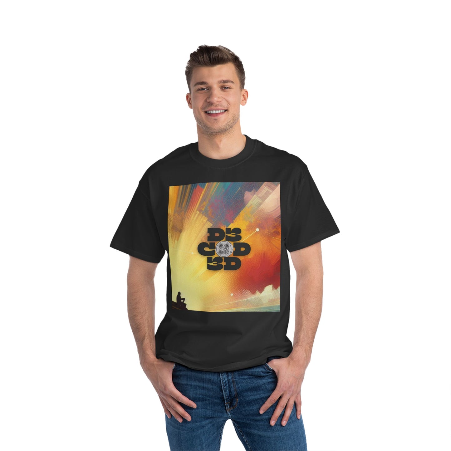 ENCODED | STAY ADVENTUROUS Unisex Beefy-T® Short-Sleeve T-Shirt