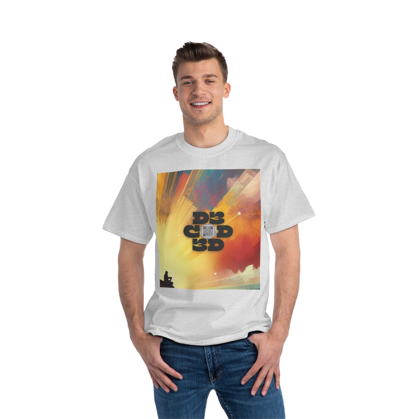 ENCODED | STAY ADVENTUROUS Unisex Beefy-T® Short-Sleeve T-Shirt