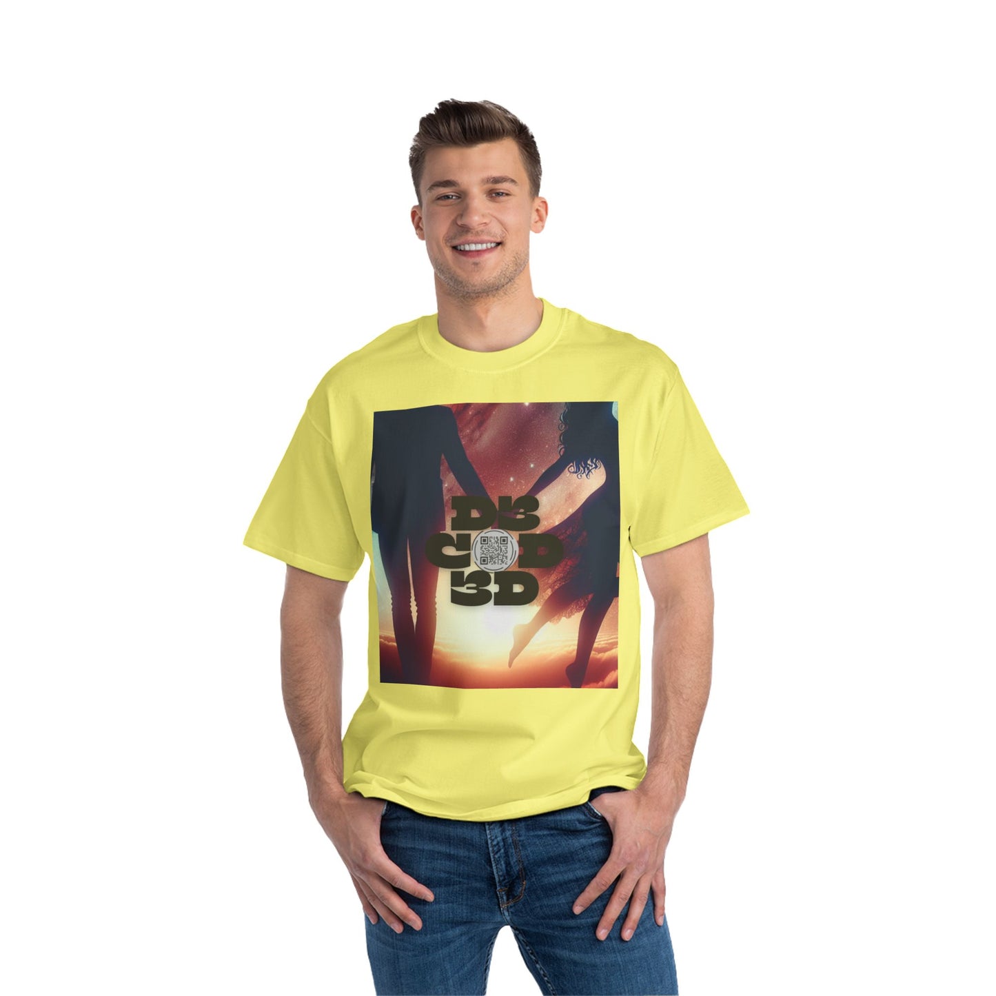 ENCODED | LOVE AND BE LOVED Unisex Beefy-T® short-sleeve T-shirt