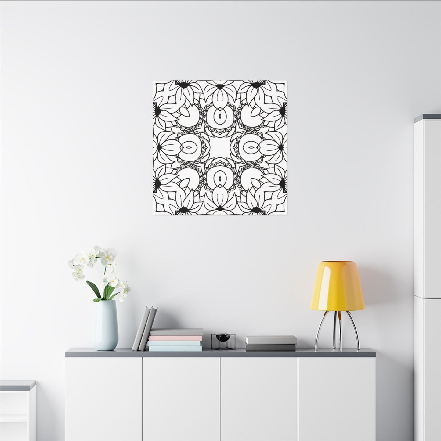 Paint-Your-Own Mandala Canvas Design #48, Stretched, 0.75" (Multi-Size)