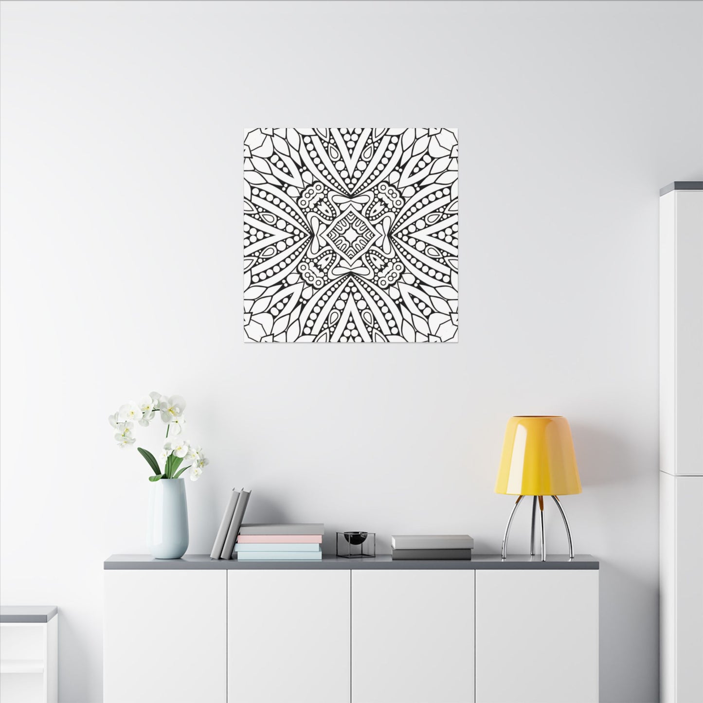 Paint-Your-Own Mandala Canvas Design #49, Stretched, 0.75" (Multi-Size)