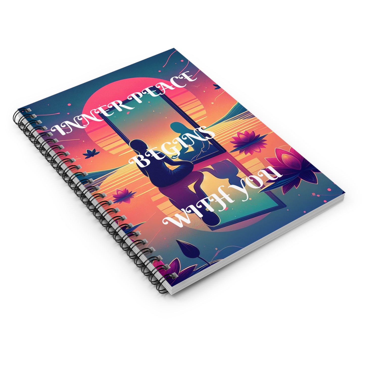 D3C0D3D | INNER PEACE BEGINS WITH YOU | SPIRAL NOTEBOOK
