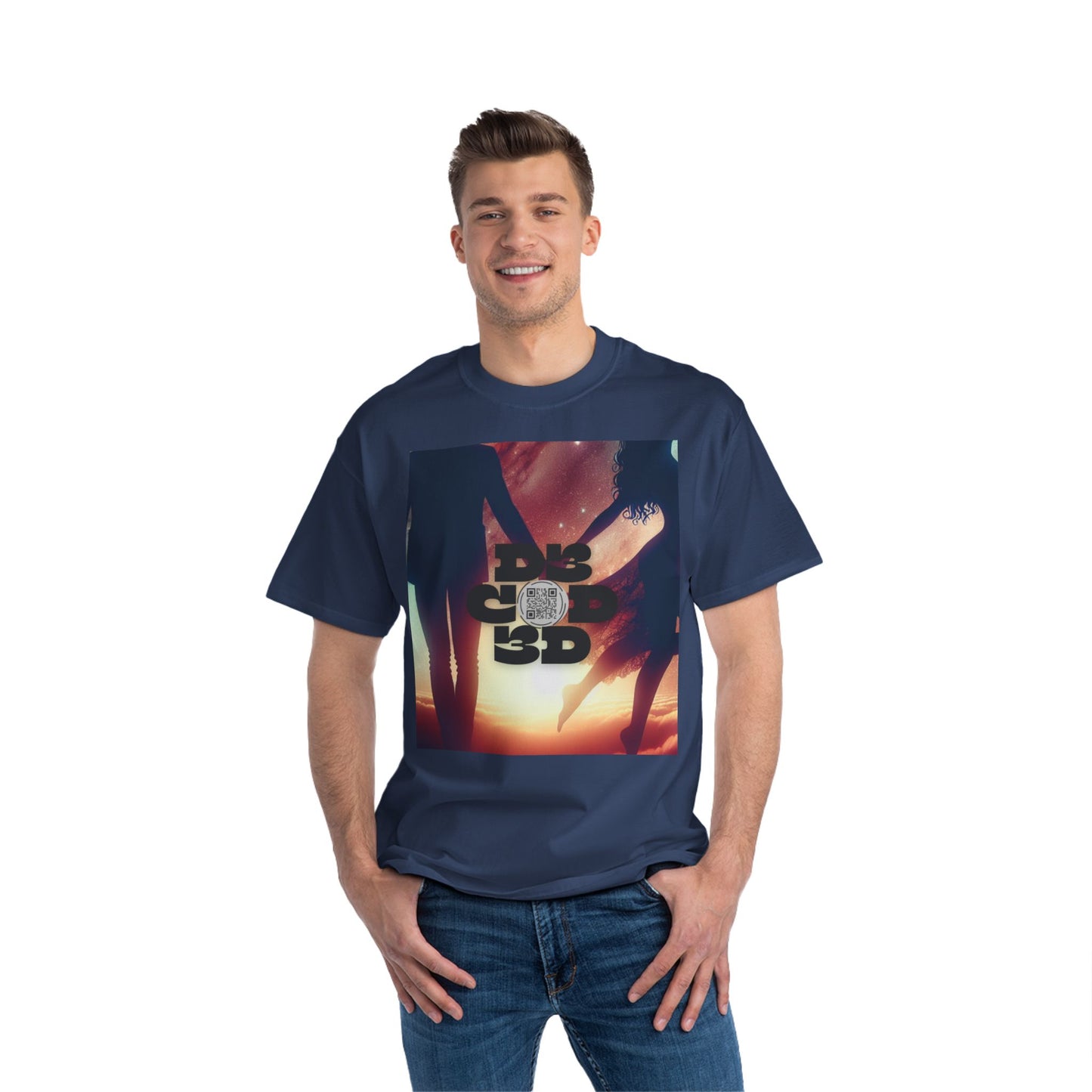 ENCODED | LOVE AND BE LOVED Unisex Beefy-T® short-sleeve T-shirt