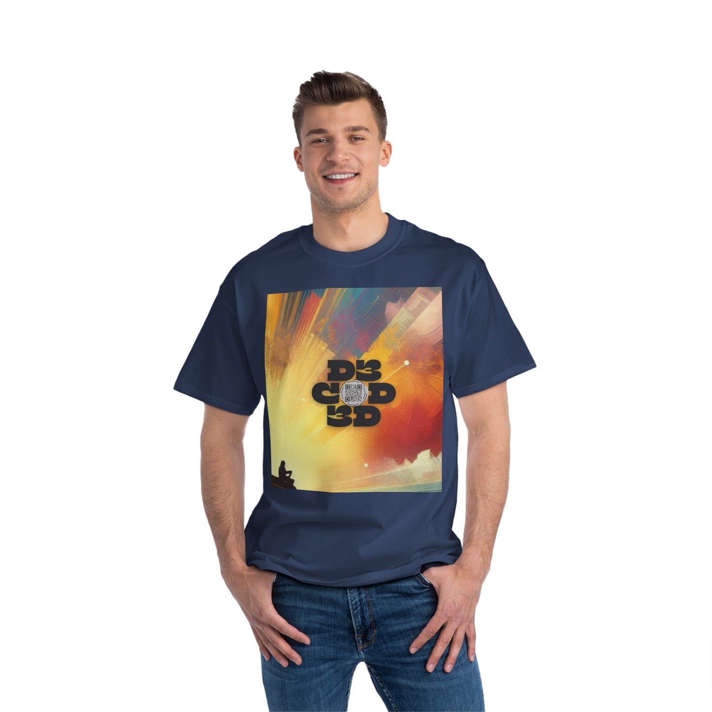 ENCODED | STAY ADVENTUROUS Unisex Beefy-T® Short-Sleeve T-Shirt
