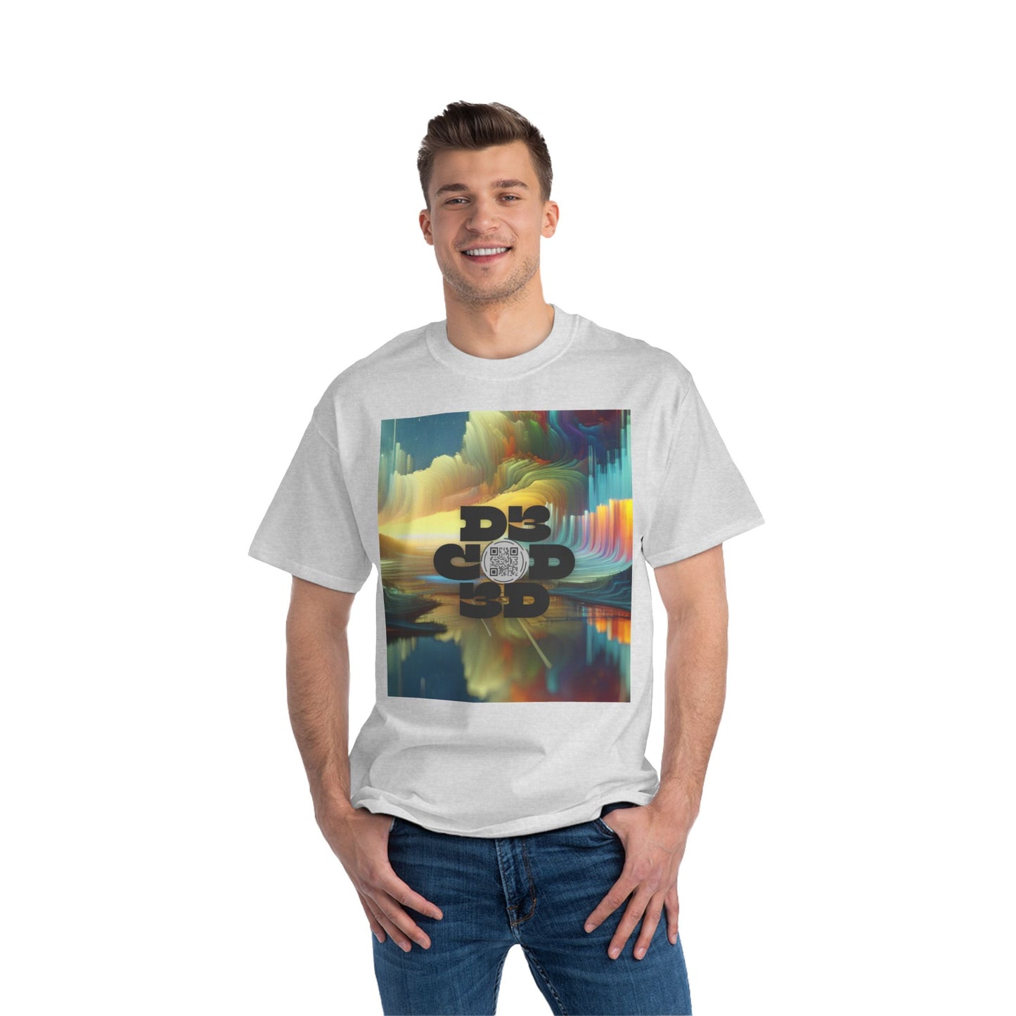 ENCODED | JOURNEY TO THE UNKNOWN Unisex Beefy-T® short-sleeve T-shirt