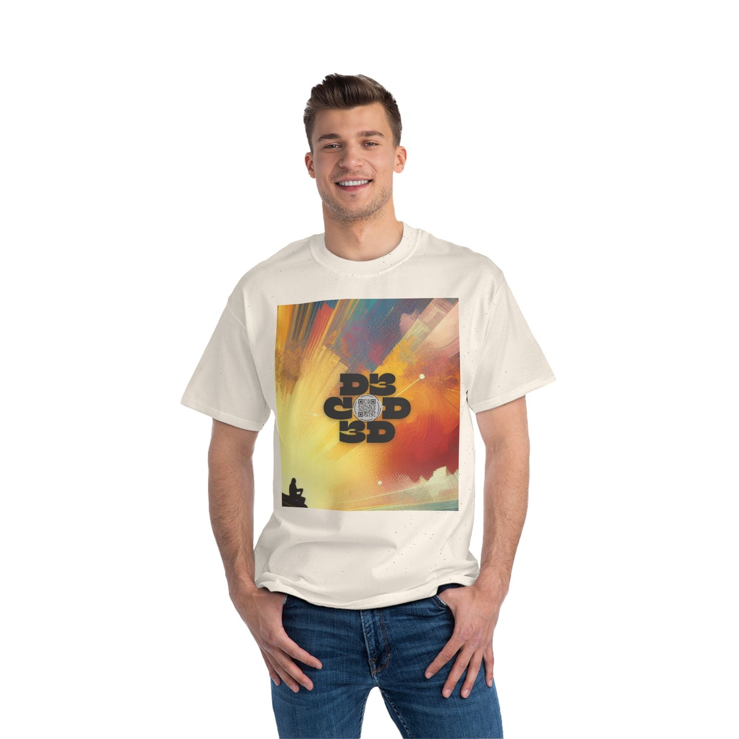 ENCODED | STAY ADVENTUROUS Unisex Beefy-T® Short-Sleeve T-Shirt