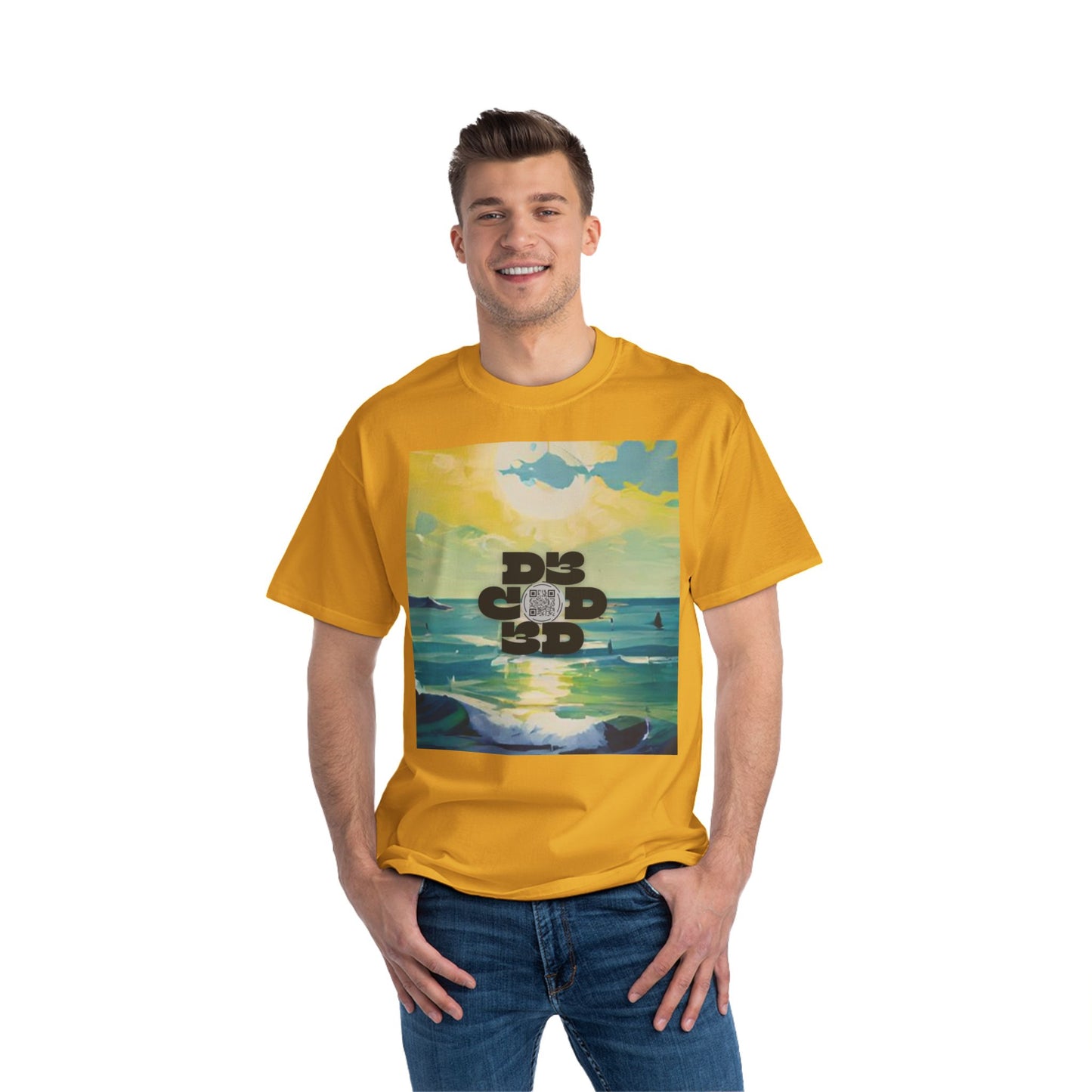 ENCODED | FIND YOUR HAPPY PLACE Unisex Beefy-T® Short-Sleeve T-Shirt
