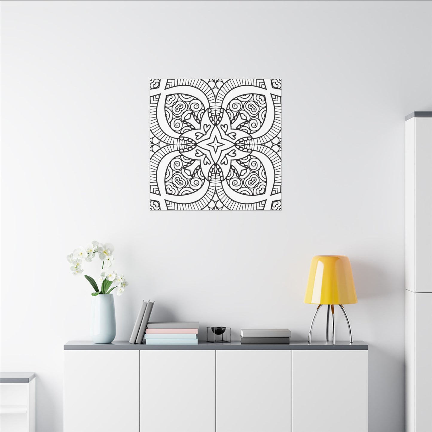 Paint-Your-Own Mandala Canvas Design #17, Stretched, 0.75" (Multi-Size)