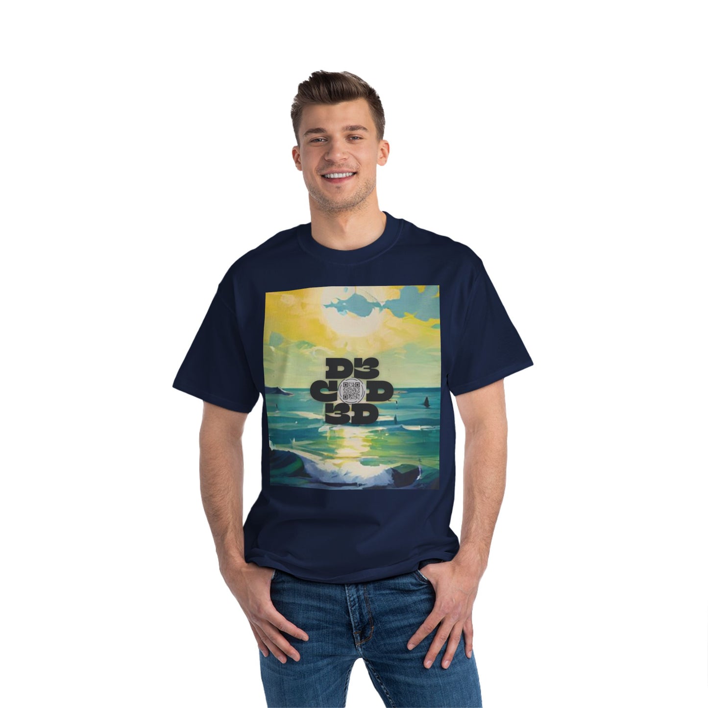 ENCODED | FIND YOUR HAPPY PLACE Unisex Beefy-T® Short-Sleeve T-Shirt