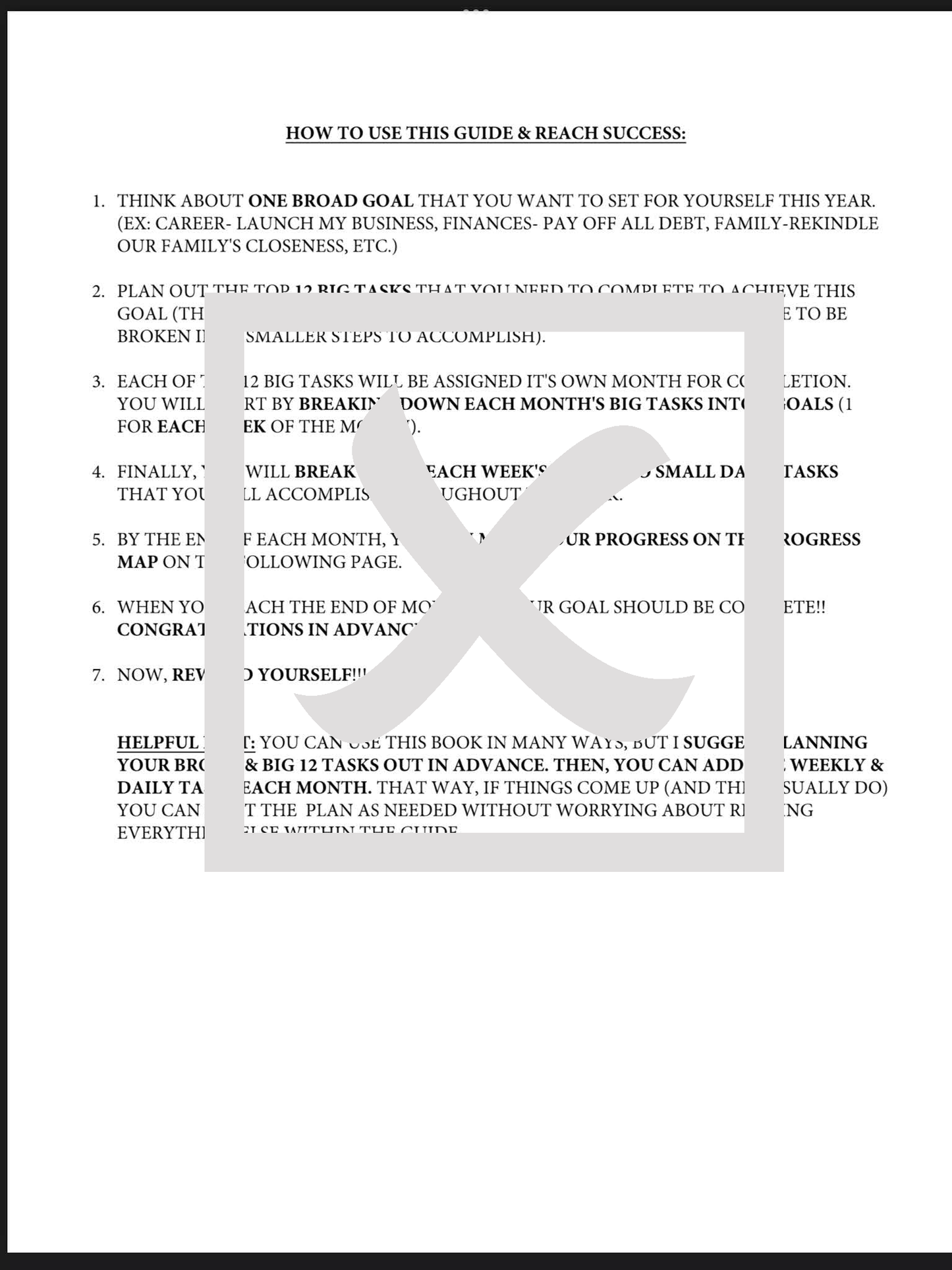 Go Getter's Guide to Success: A Goal Breakdown Book