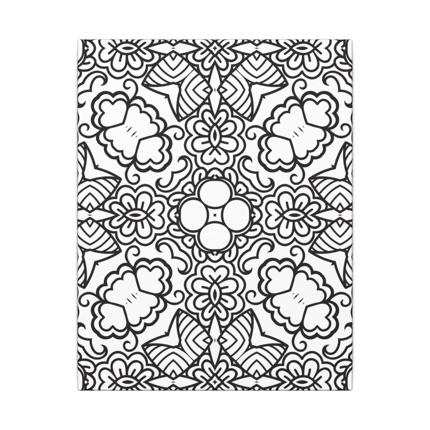 Paint-Your-Own Mandala Canvas Design #16, Stretched, 0.75" (Multi-Size)
