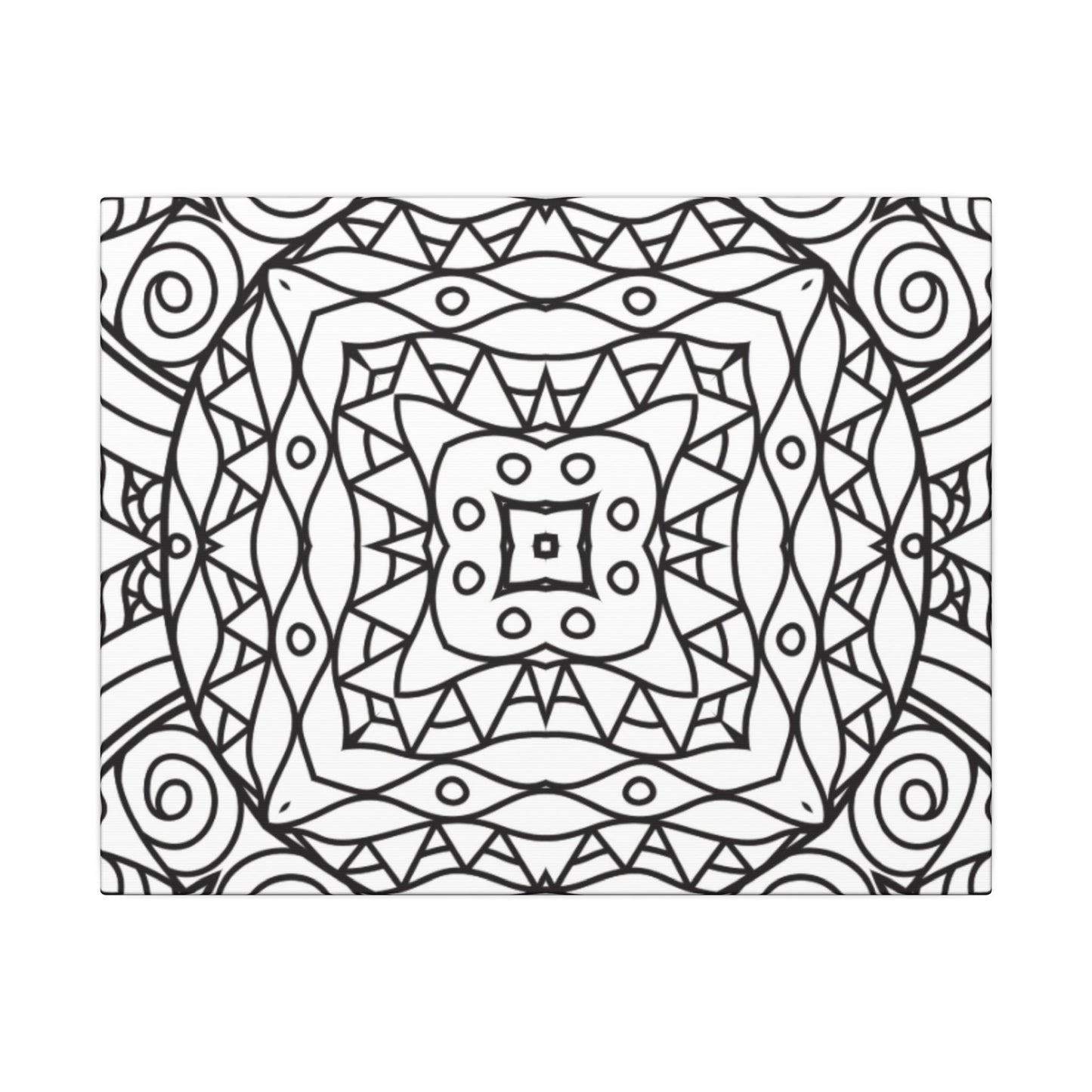 Paint-Your-Own Mandala Canvas Design #9, Stretched, 0.75" (Multi-Size)