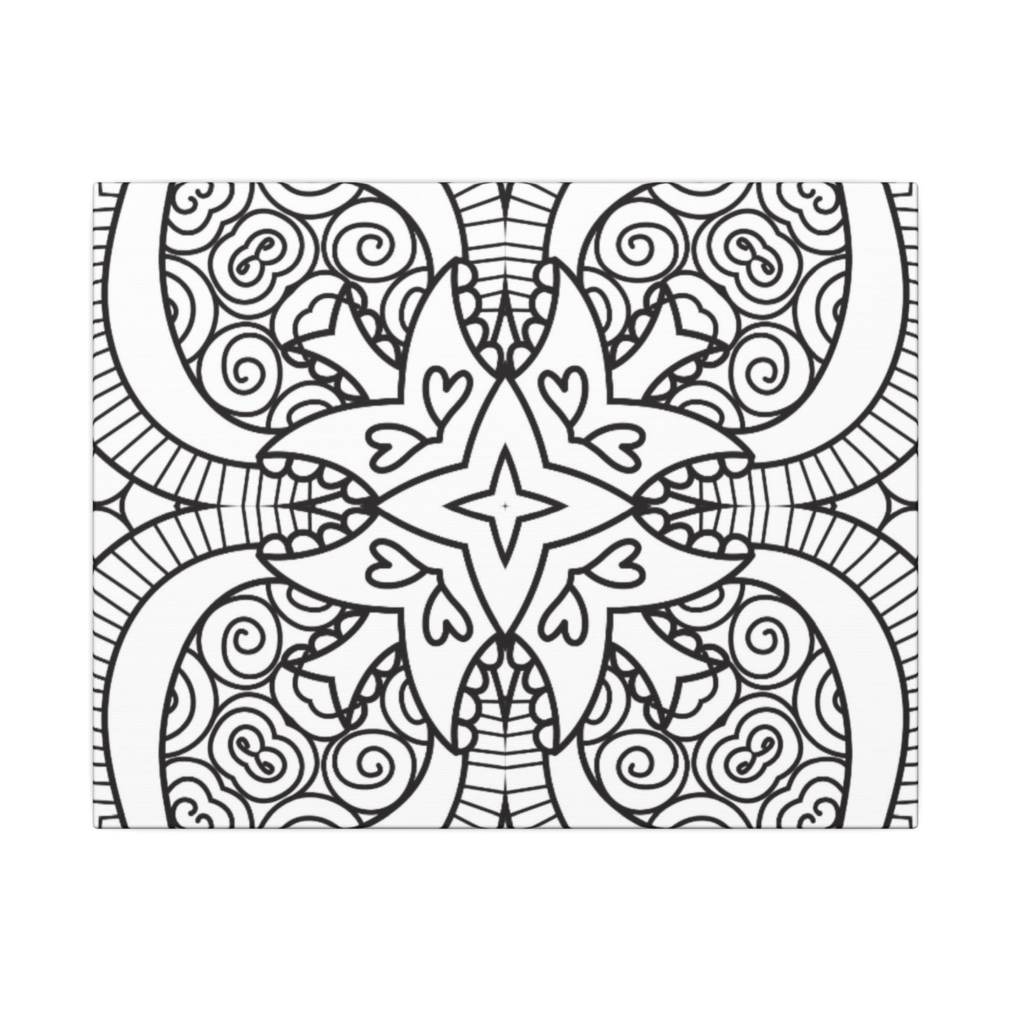 Paint-Your-Own Mandala Canvas Design #17, Stretched, 0.75" (Multi-Size)